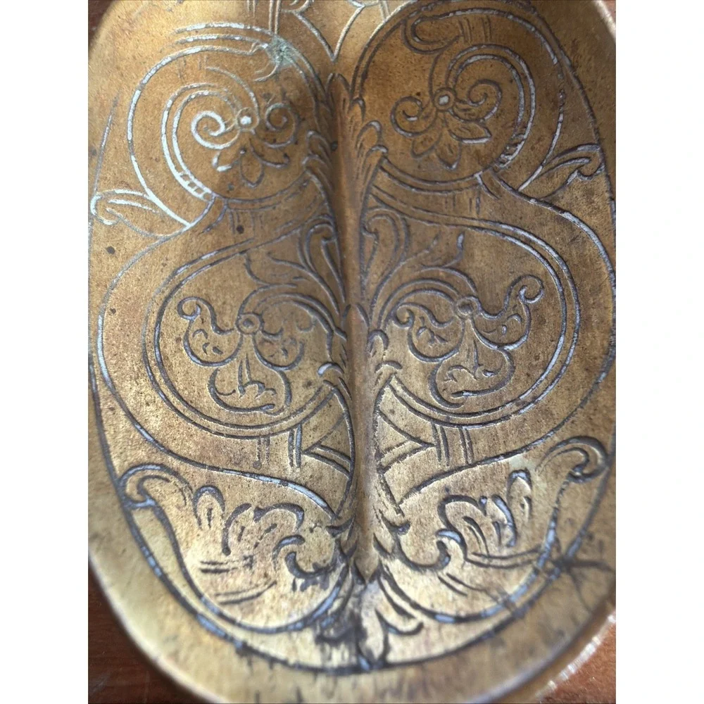 Vintage‎ Mexican Brass Serving Spoon with Jaguar / Feline Motif – 10″ Decorative
